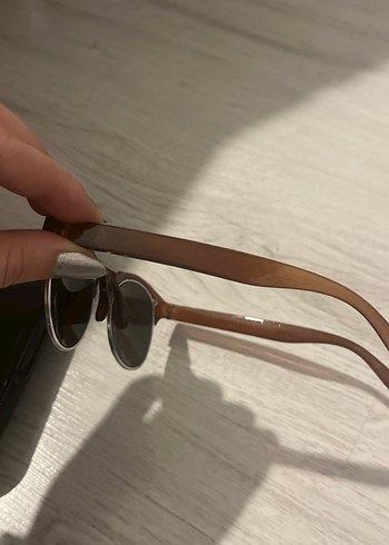 Şeffaf Kahverengi Vintage Kadın Güneş Gözlüğü - Görsel 3