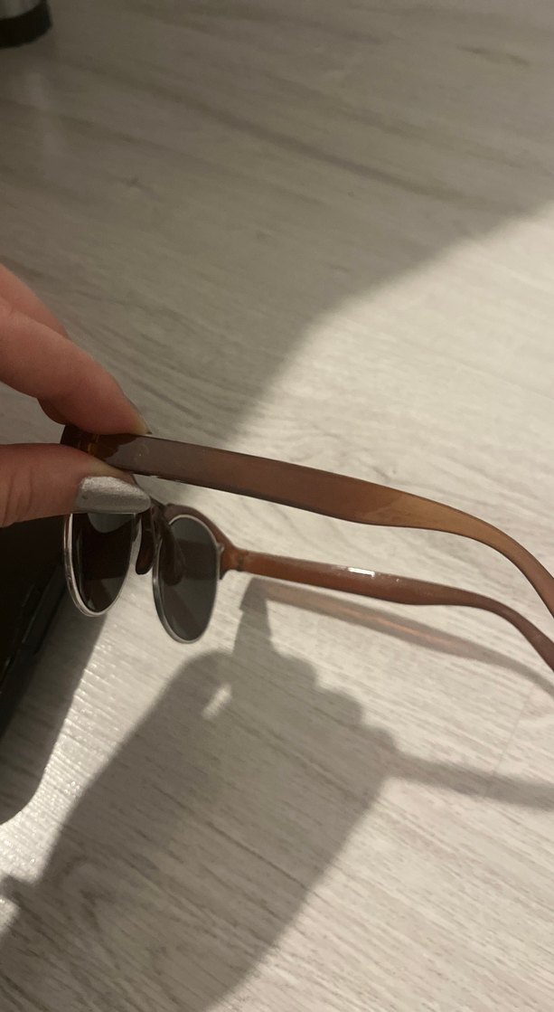 Şeffaf Kahverengi Vintage Kadın Güneş Gözlüğü - Görsel 3