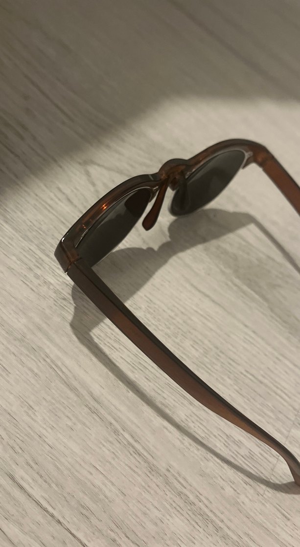 Şeffaf Kahverengi Vintage Kadın Güneş Gözlüğü - Görsel 2