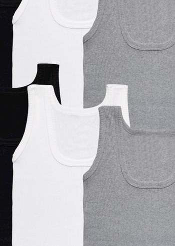 Erkek Gri Atlet 3'lü Paket - Görsel 2