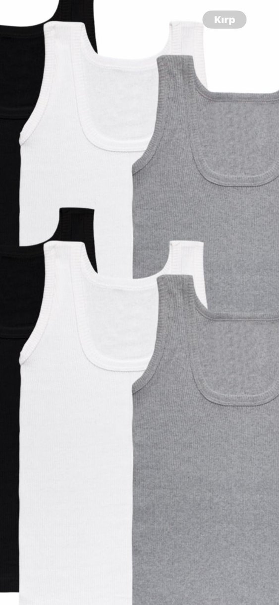 Erkek Gri Atlet 3'lü Paket - Görsel 2