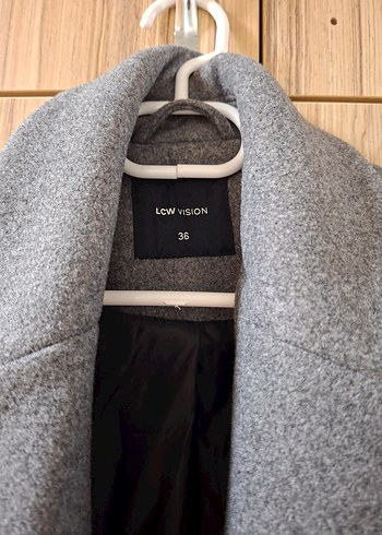 Gri Uzun Kışlık Kaban - Görsel 2