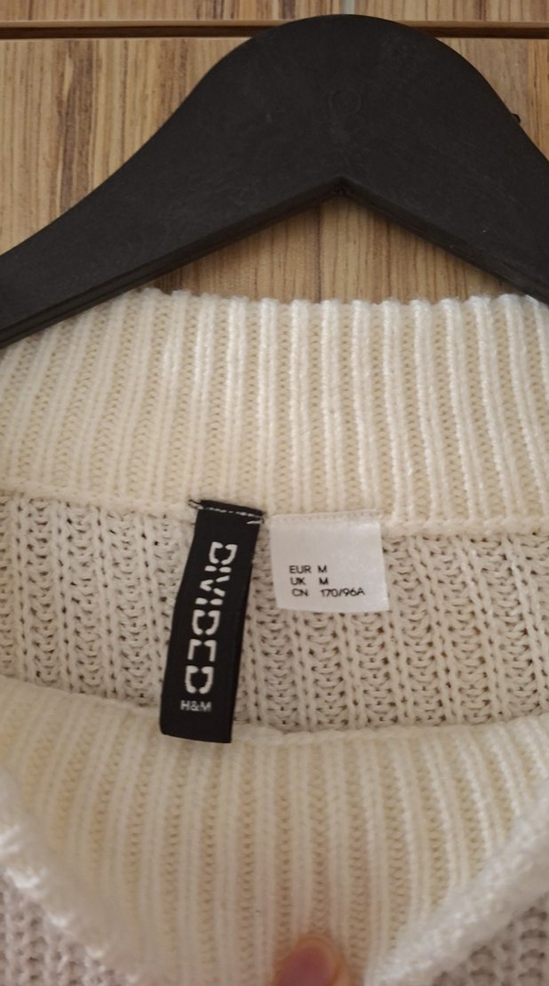 Beyaz Bohem Örgü Kadın Kazak - Görsel 2