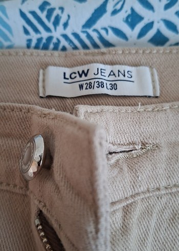 Bej Bol Kesim üste oturan Kadın Pantolon - Görsel 2