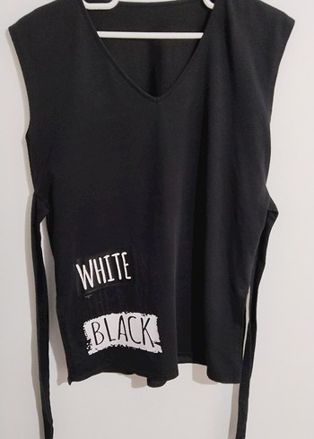 Siyah V Yakalı Kadın Sweatshirt