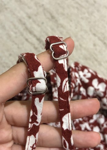 s Beden bordo Renk Uzun çiçekli elbsie