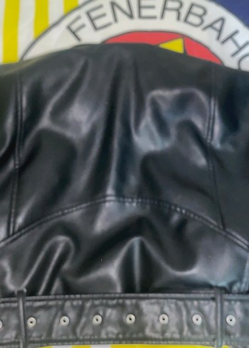 xs Beden siyah Renk Siyah Deri Kadın Biker Ceket