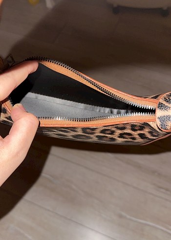 Diğer Kahverengi Leopar Desenli Deri Kadın Çanta