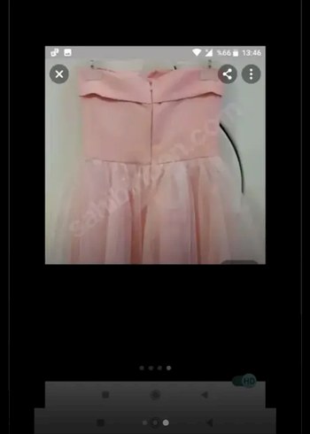 Adil Işık Pembe Straplez Vintage Kız Elbisesi