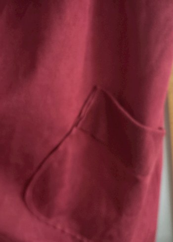 Bordo Midi Bohem Salaş Kadın Elbise - Görsel 7