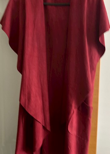 Bordo Midi Bohem Salaş Kadın Elbise - Görsel 8