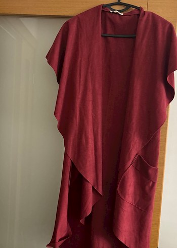 Bordo Midi Bohem Salaş Kadın Elbise - Görsel 2