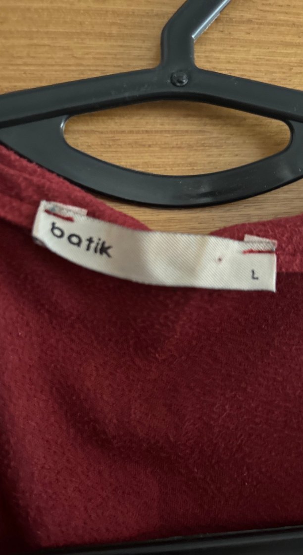 Bordo Midi Bohem Salaş Kadın Elbise - Görsel 4