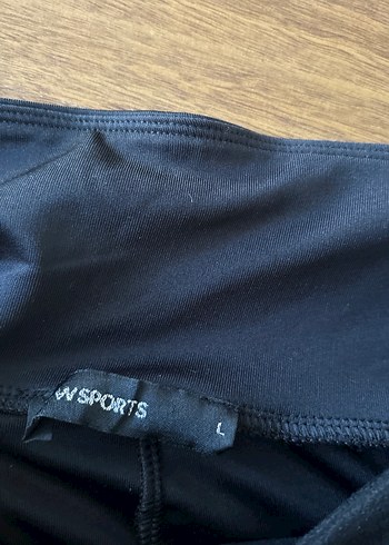 Siyah önü süet arka parlak kumaş Tayt - Görsel 4