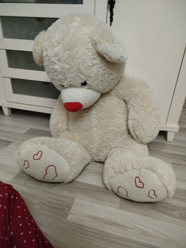 Beyaz Peluş Ayıcık Oyuncak - Görsel 4