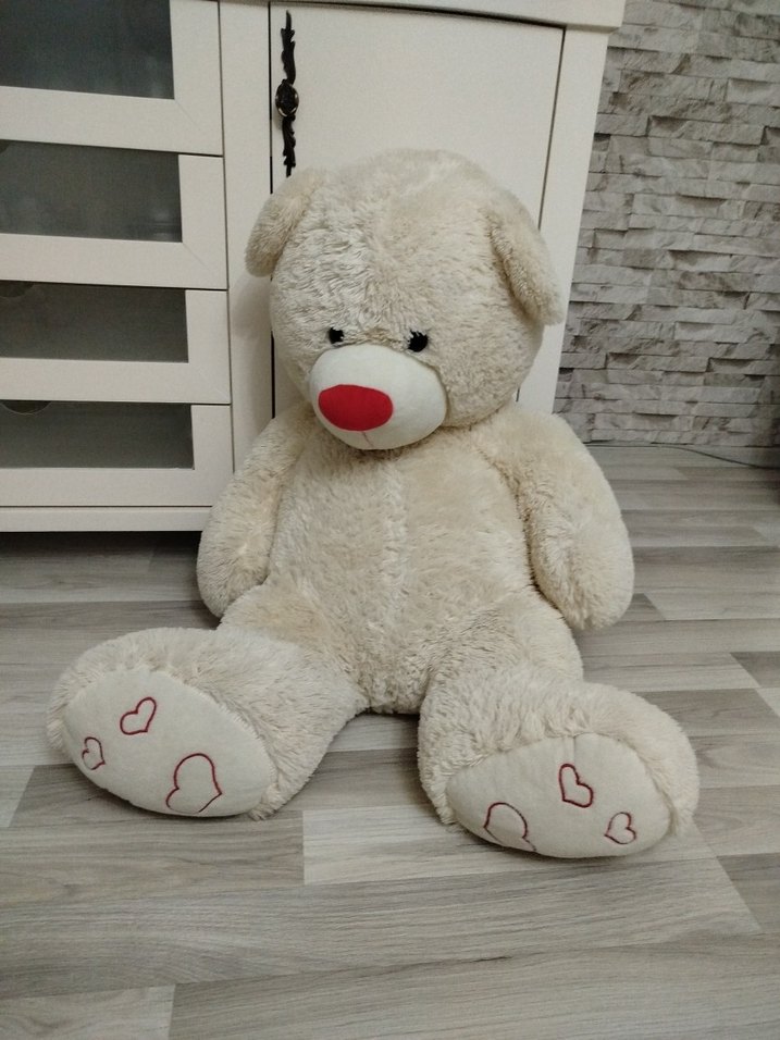 Beyaz Peluş Ayıcık Oyuncak - Görsel 5