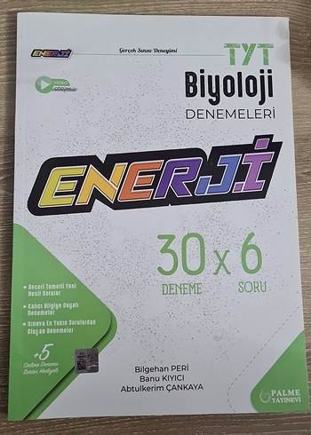 TYT Biyoloji Denemeleri Enerji 30x6 Soru
