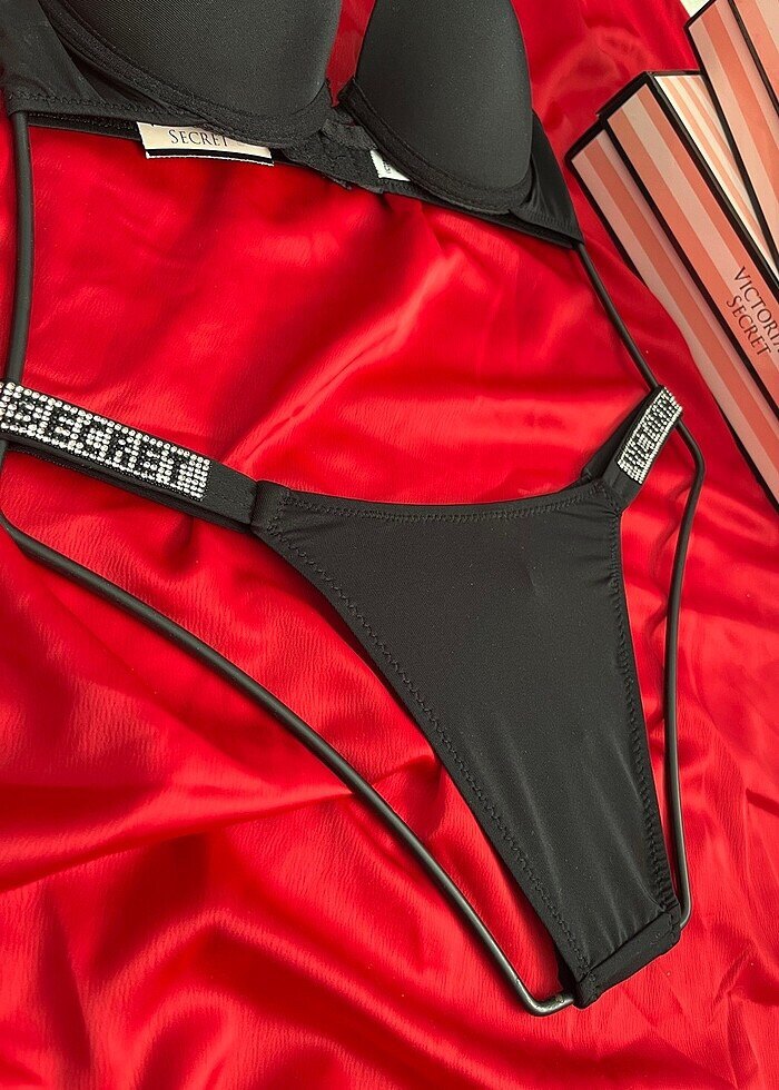 Vs taşlı siyah külot - Görsel 4