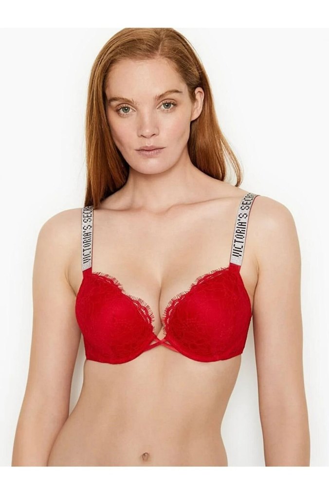 Vs kırmızı taşlı sütyen askısı - Görsel 2