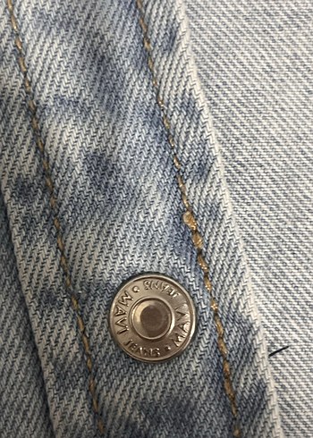 Buz mavisi Düğmeli Kadın Denim Ceket - Görsel 6