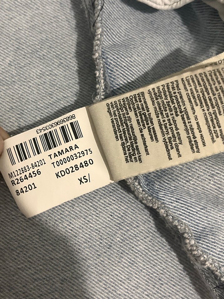 Buz mavisi Düğmeli Kadın Denim Ceket - Görsel 4