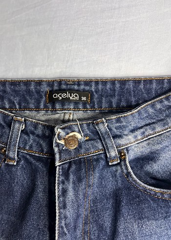 Navy Renkli Midi Kadın Kot Pantolon - Görsel 2