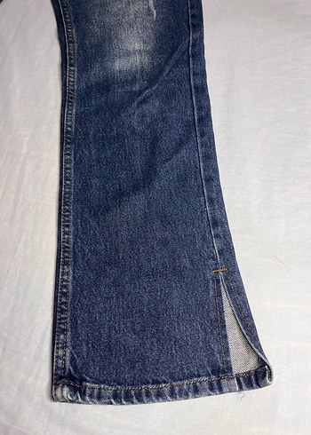 Navy Renkli Midi Kadın Kot Pantolon - Görsel 4