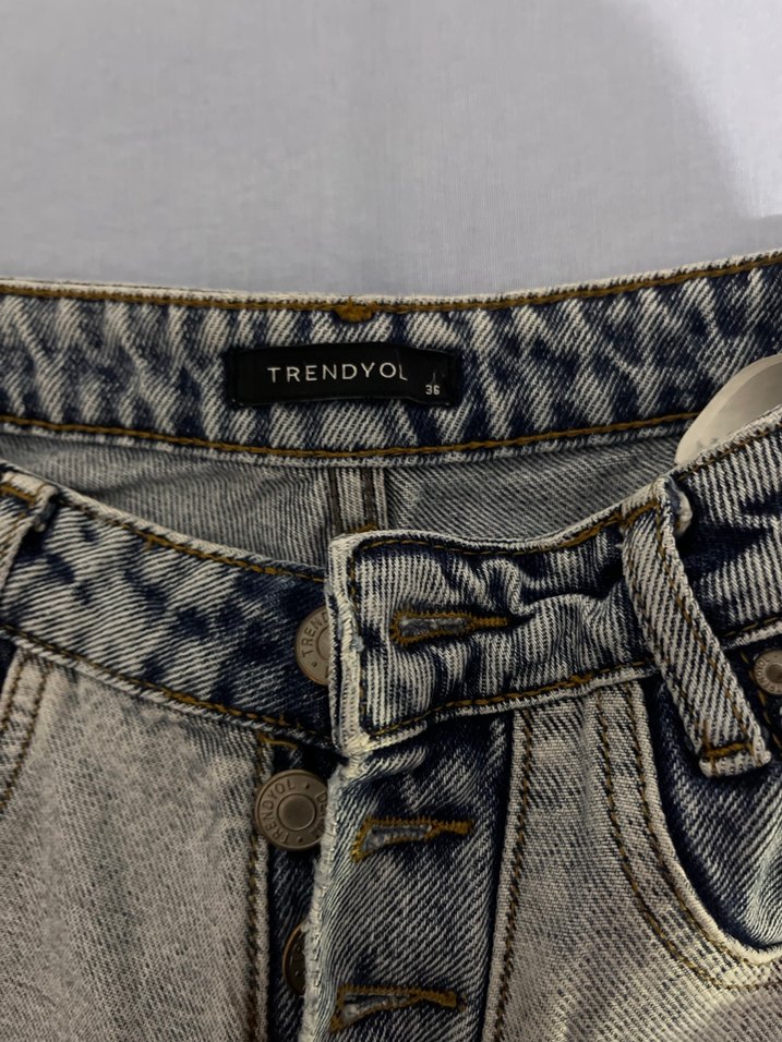 Gri Midi Kadın Denim Pantolon - Görsel 3