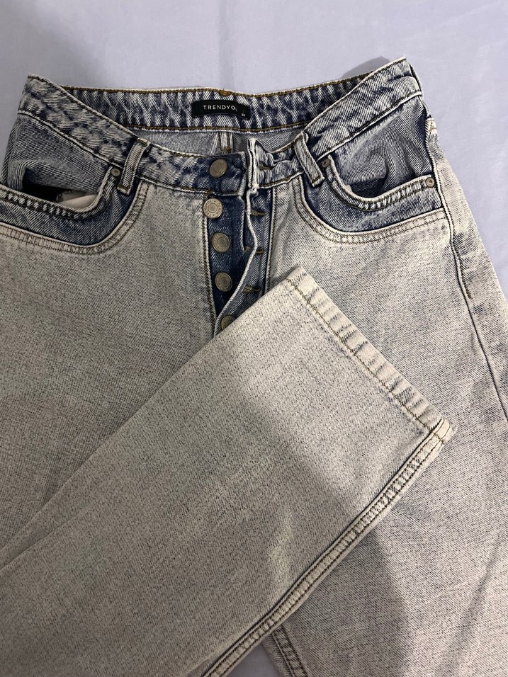 Gri Midi Kadın Denim Pantolon - Görsel 2