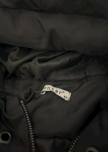 Kadın siyah Midi Kışlık Mont - Görsel 3