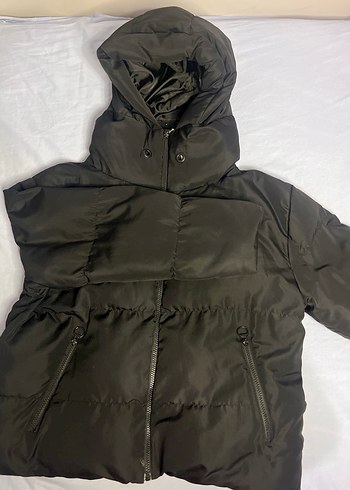 Kadın siyah Midi Kışlık Mont - Görsel 2