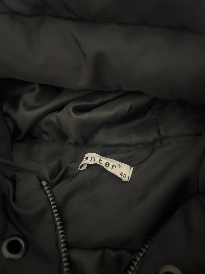 Kadın siyah Midi Kışlık Mont - Görsel 3