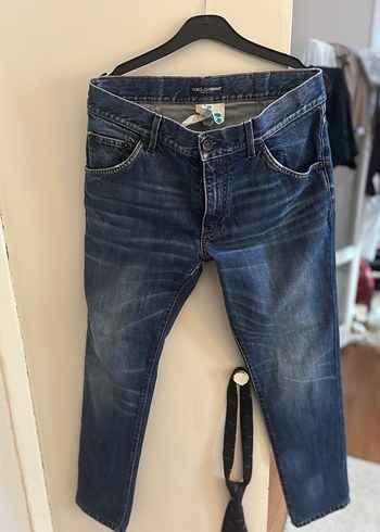 Dolce & Gabbana Navy Renkli Erkek Bol Kesim Denim Jean