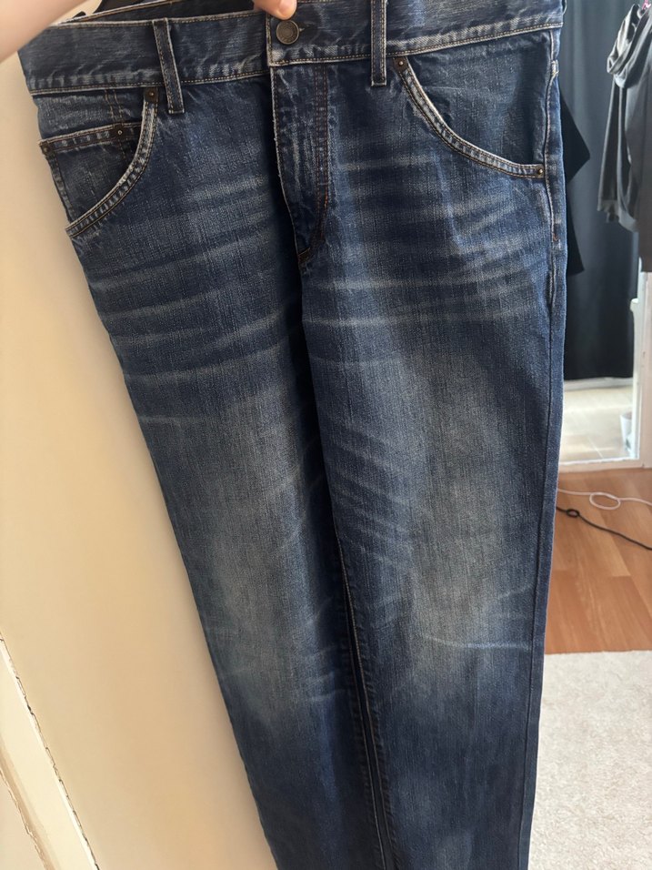 Navy Renkli Erkek Bol Kesim Denim Jean — görsel 2/6