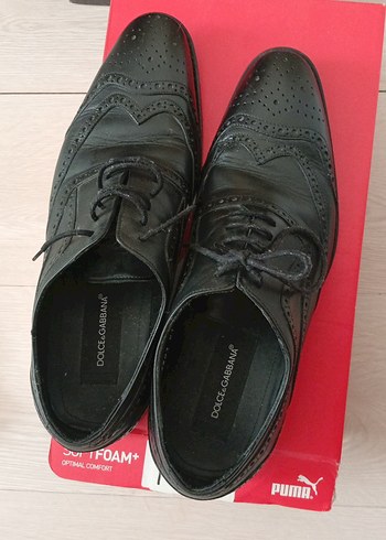 Dolce & Gabbana Dolce Gabbana Siyah Bağcıklı Erkek Klasik Ayakkabı