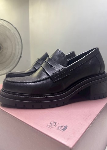 Diğer Tanca marka Siyah Tokalı Kadın Loafer Blok Topuklu