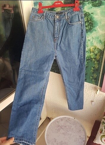 42 Beden lacivert Renk Trendyol milla mom jean