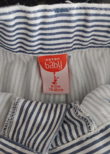 Koton Kids Çizgili Gri Kız Çocuk Denim Pantolon