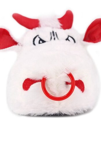 Kırmızı Detaylı Beyaz Peluş Oyuncak