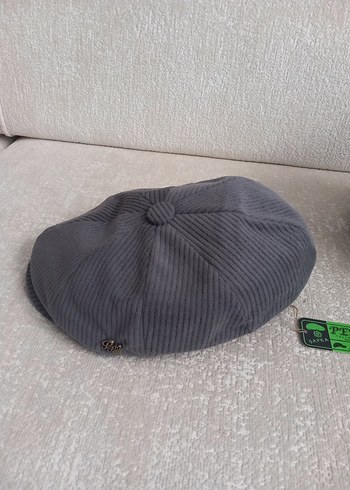 kadife gri erkek sapka - Görsel 2