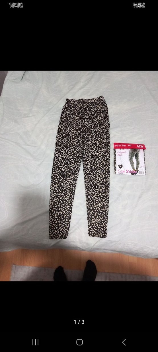 Leopar Desenli Kadın Tayt Can Yıldız - Görsel 2