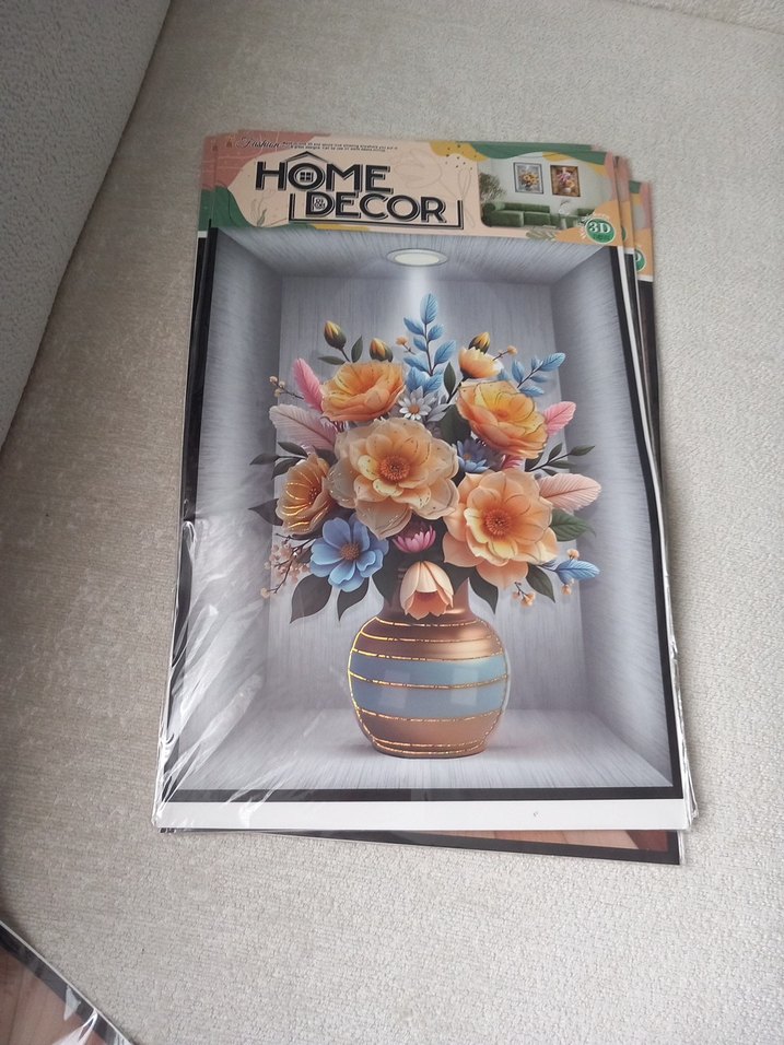 Pastel Pembe Çiçekli 3D Tablo - Görsel 2