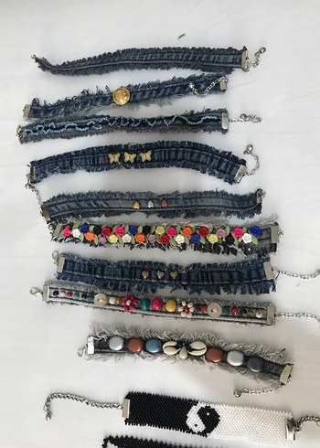 Diğer Bohem Çok Renkli Nakışlı Boncuklu Bileklikler