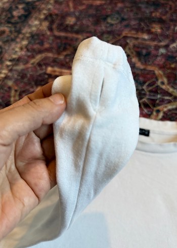 Zara Zara Beyaz Pamuklu Uzun Kollu Basic Kadın bluz