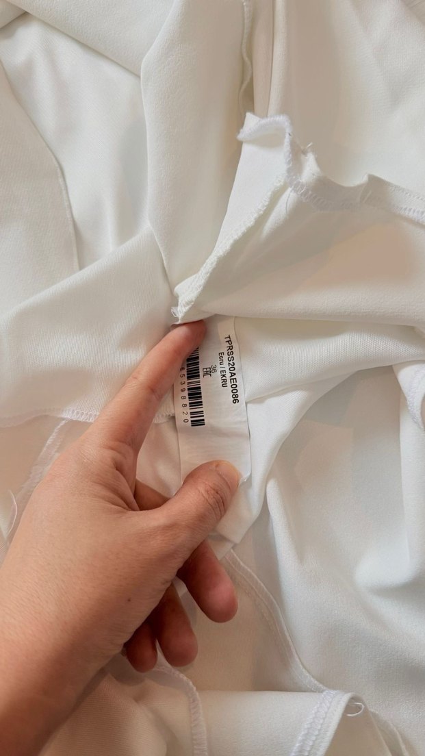 Beyaz Straplez Bohem Mini Gelinlik - Görsel 5