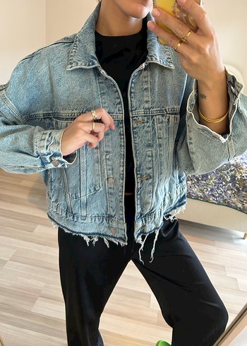 Mango ceketSalaş Kesim Kadın Denim Ceket