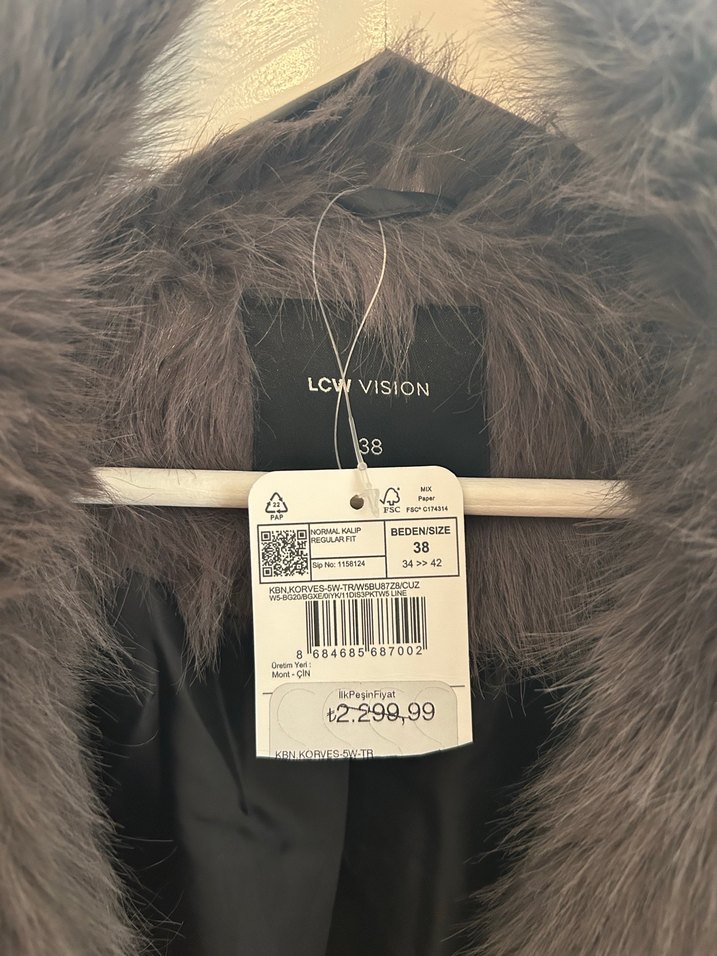 LCW Suni Kürk Mont - Görsel 5