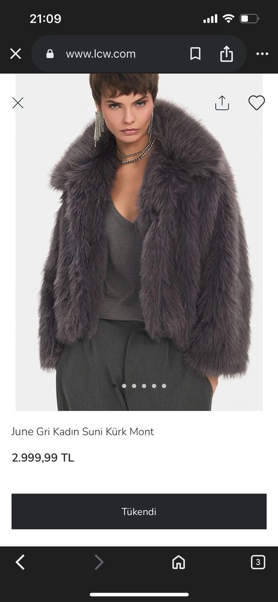LCW Suni Kürk Mont - Görsel 2