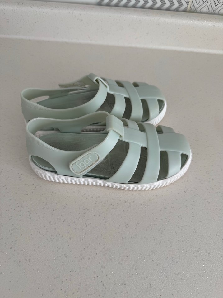 Tokalı Erkek Çocuk Beyaz Sandalet - Görsel 2