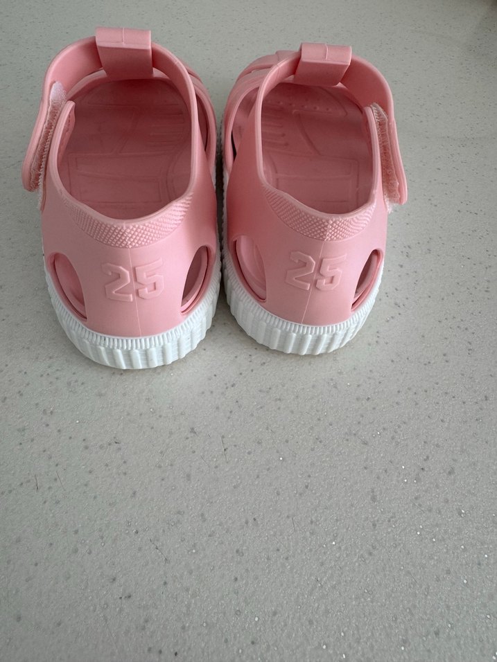 Kız Çocuk Pembe Cırt Cırtlı Spor Ayakkabı - Görsel 4